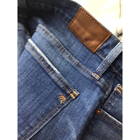 Madewell Womens 9” Mid Rise Fray Hem Skinny Stretch Jeans Size 27X29 - Picture 12 of 13